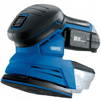 Image for Draper D20 20V Tri-Base Detail Sander, 1 x 2.0Ah Battery, 1 x Charger