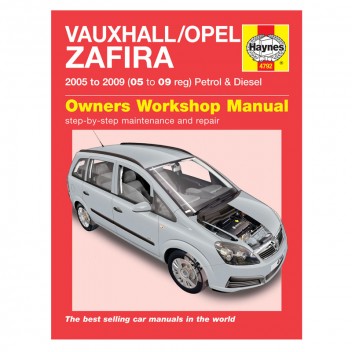 Image for Vauxhall Zafira Petrol & Diesel (05 - 09) - Haynes Manual