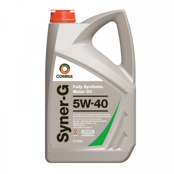 Comma Syner-G 5W-40 Motor Oil - 5 Litres image