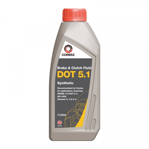 Comma DOT 5.1 Synthetic Brake Fluid - 1 Litre image