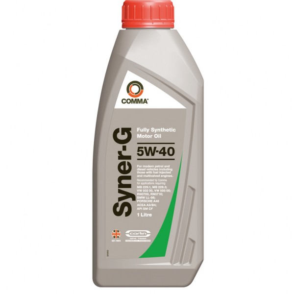 Comma Syner-G 5W-40 Motor Oil - 1 Litre image