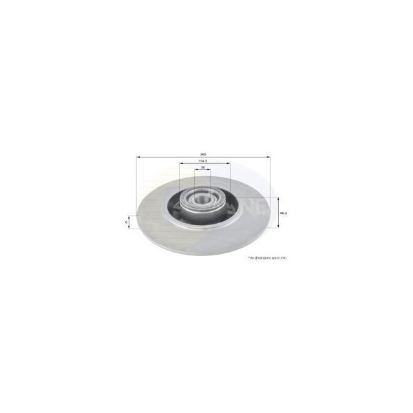 Comline Brake Disc  (Single)  Rear Complete With Bearing image