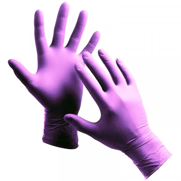 Purple Nitrile Disposable Gloves Medium Wilco Direct