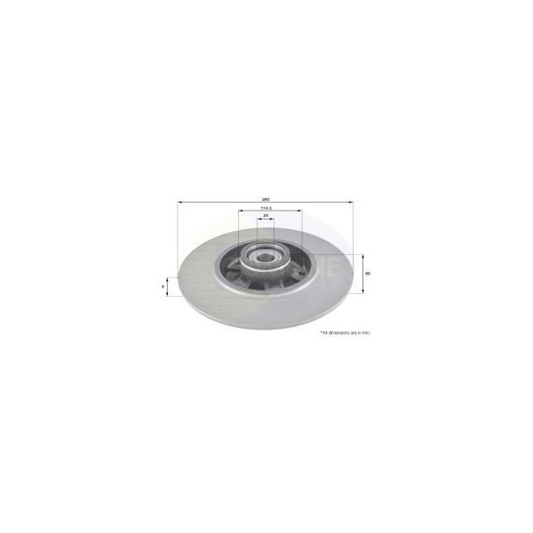 COMLINE BRAKE DISC  (SINGLE)  Rear Complete With Bearing image