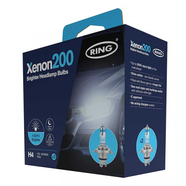 Ring Automotive Xenon 200 Upgrade Bulbs - H4 image