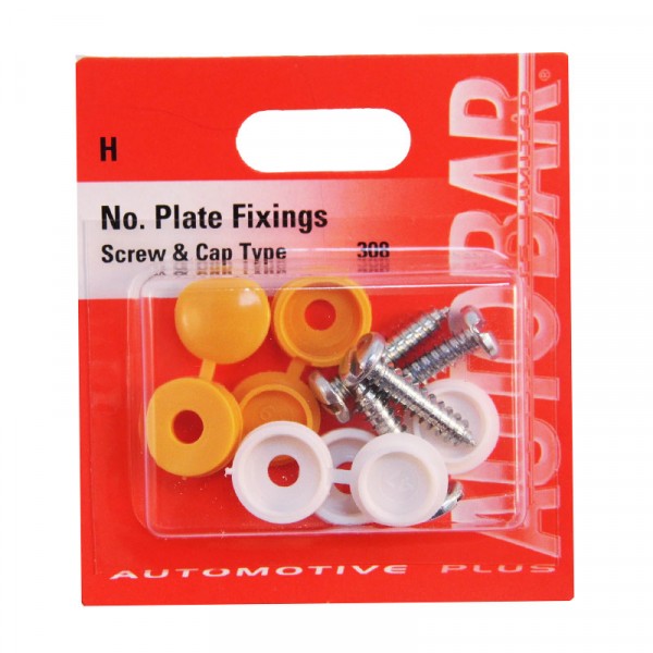 Number Plate Screws with Caps Wilco Direct