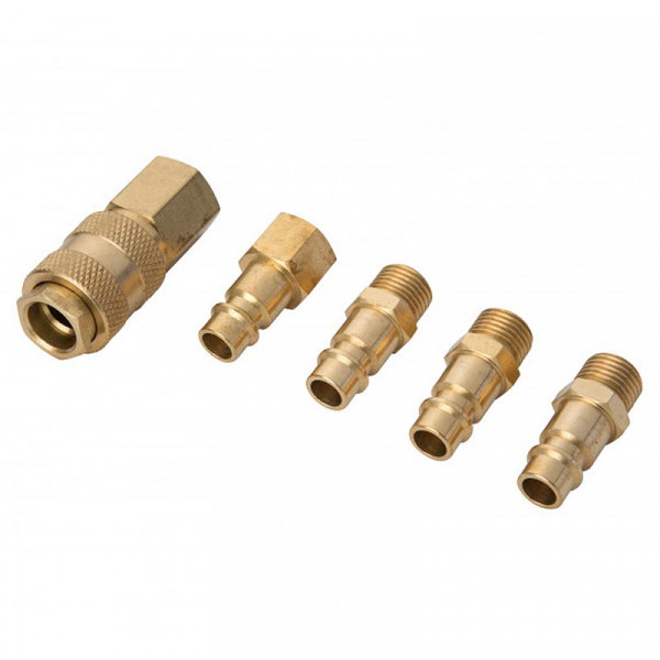5PCE Brass Air Fittings (BSP) Wilco Direct