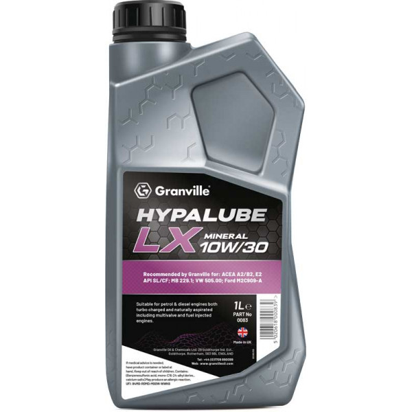 Granville Hypalube LX 10W-30 Mineral Oil - 1 Litre image