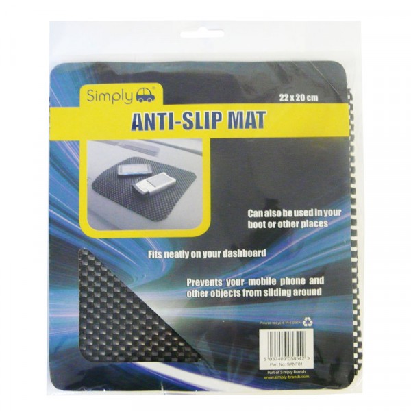 AntiSlip Mat 22x20cm Black Wilco Direct