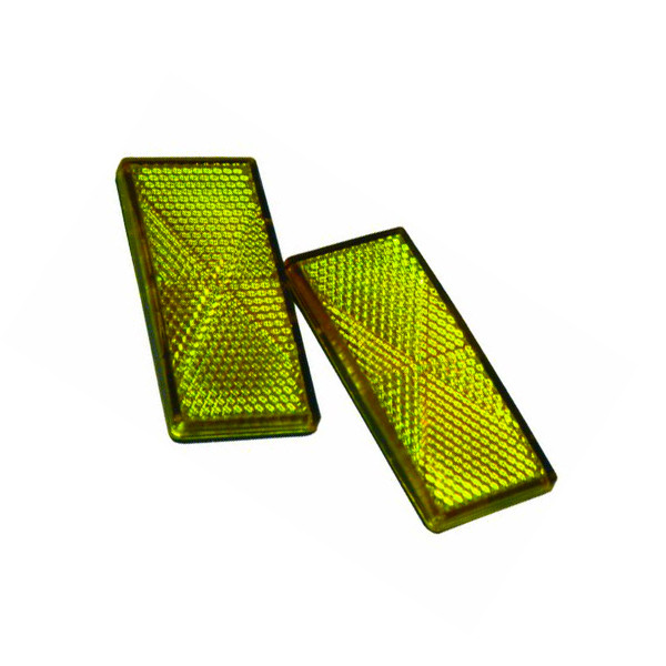 Large Yellow Car Reflectors Pack 2 Wilco Direct