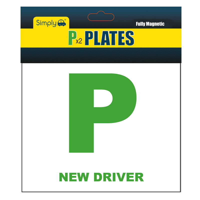 New Driver Magnetic 'P' Plates - Pack 2 - Wilco Direct