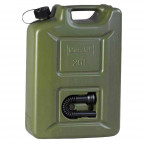Image for Hunersdorff Plastic Army Fuel Jerry Can with Pouring Spout - 20 Litres