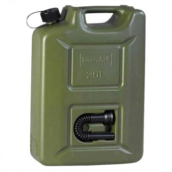 Hunersdorff Plastic Army Fuel Jerry Can with Pouring Spout - 20 Litres Image for  Hunersdorff Plastic Army Fuel Jerry Can with Pouring Spout - 20 Litres