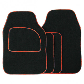 Streetwize Carpet Mat Set - Black/Red Image for Streetwize Carpet Mat Set - Black/Red
