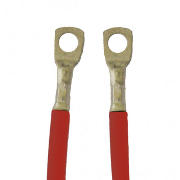 Fully Insulated Battery Lead 18" (450mm) Red - Eye to Eye Image for Fully Insulated Battery Lead 18" (450mm) Red - Eye to Eye
