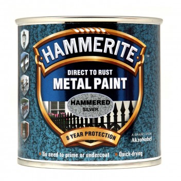 Image for Hammerite Metal Paint - Hammered Silver - 250ml