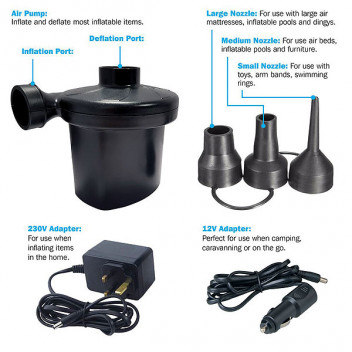 Streetwize Electric Camping Air Pump Image for Streetwize Electric Camping Air Pump