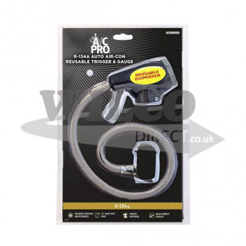 A/C PRO Reusable Trigger and Gauge (For R134a Canisters Only) Image for A/C PRO Reusable Trigger and Gauge (For R134a Canisters Only)