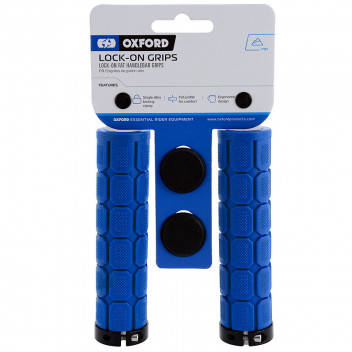Oxford Lock-On Fat Grips - Blue Image for Oxford Lock-On Fat Grips - Blue