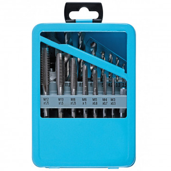 Blue Spot Drill and Tap Set - 15 Piece Image for Blue Spot Drill and Tap Set - 15 Piece