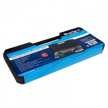 Blue Spot 1/2"D 3/8"D & 1/4"D Socket Set - 52 Piece Image for Blue Spot 1/2"D 3/8"D & 1/4"D Socket Set - 52 Piece