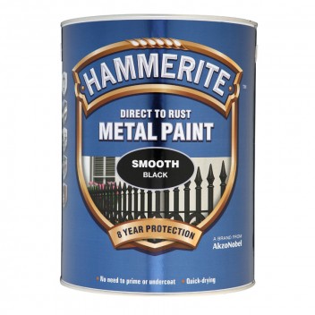 Image for Hammerite Metal Paint - Smooth Black - 5 Litres