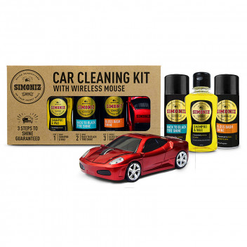 Simoniz Mini Car Valeting Gift Set & Wireless Mouse Image for Simoniz Mini Car Valeting Gift Set & Wireless Mouse