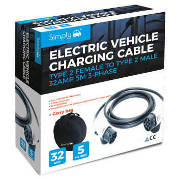 Simply Electric Vehicle Charging Cable (Type 2 Three Phase) Image for Simply Electric Vehicle Charging Cable (Type 2 Three Phase)