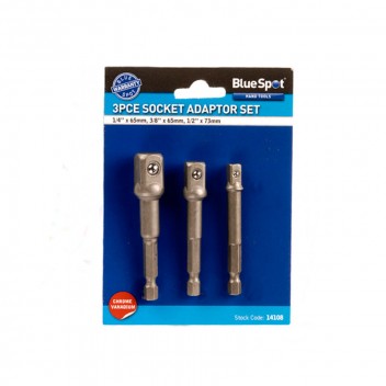 Image for Blue Spot 3 Piece Drill to Socket Adaptor Kit