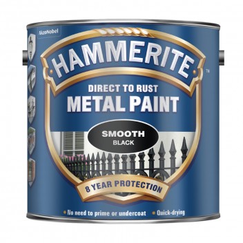 Image for Hammerite Metal Paint - Smooth Black - 2.5 Litres