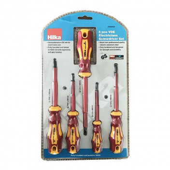 Hilka Electricians VDE Screwdriver Set - 5 Piece Image for Hilka Electricians VDE Screwdriver Set - 5 Piece