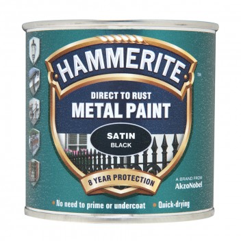 Image for Hammerite Metal Paint - Satin Black - 250ml