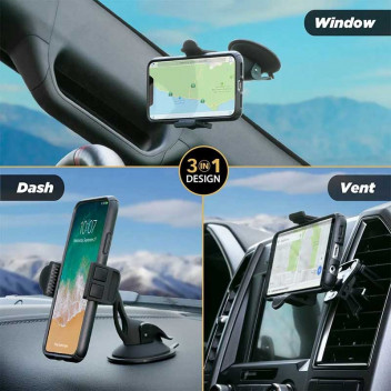 Scosche Universal 3 in 1 Smartphone Car Mount Image for Scosche Universal 3 in 1 Smartphone Car Mount