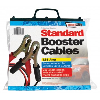 Streetwize 2M Economy Booster Cables - 165A Image for Streetwize 2M Economy Booster Cables - 165A