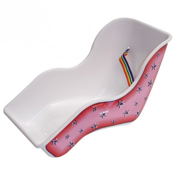 Toy Dolly Seat - Pink/White Image for Toy Dolly Seat - Pink/White
