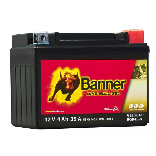 Banner Bike Bull GEL Battery - 12V/4Ah image Banner Bike Bull GEL Battery - 12V/4Ah image